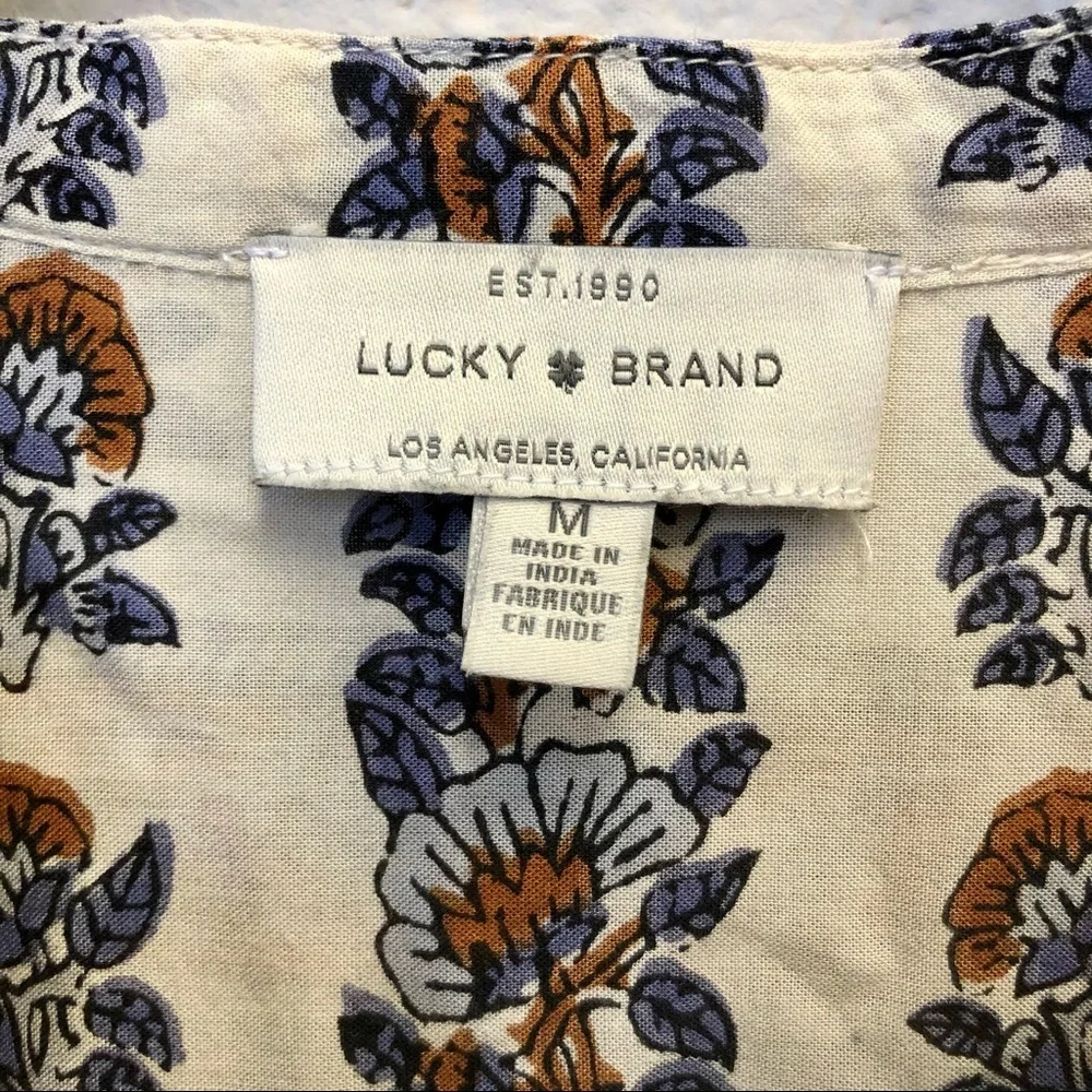 Lucky Brand Rami Peasant Boho Blouse - Picture 10 of 16